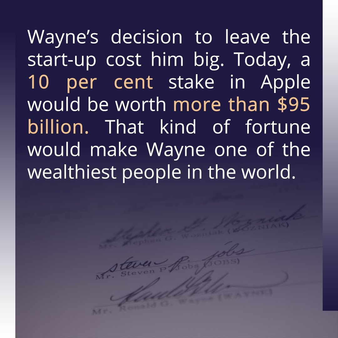 UIInvestClass's tweet image. [Worst Investment Decision of All Time!]

Ronald Wayne was in on the ground floor of what is now the world’s most successful company but cashed out early, missing out on a massive financial windfall. However, he doesn’t regret it a bit.

#UIInvestmentClass
#BeYoungBeInvestor