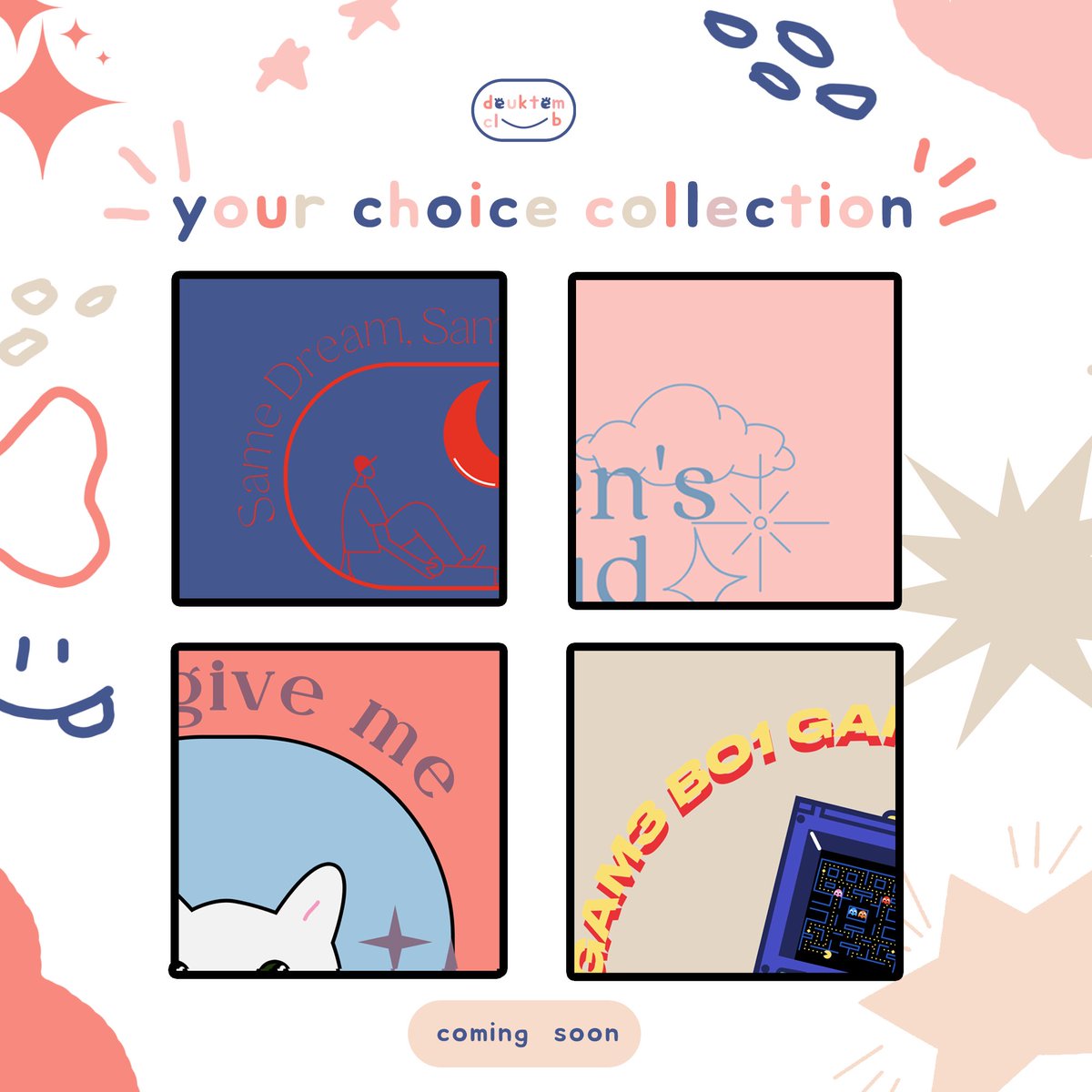 deuktemclub's tweet photo. calling all💎carats💎: admissions to our own heaven starts here! check out what’s in store with our first collection that’s themed around SEVENTEEN’s latest comeback! ʚ♡ɞ

꒰“your choice” collection. coming to you very soon. ꒱

#bepartoftheclub
#Ready_to_love #SEVENTEEN https://t.co/W8R0xjSYOe