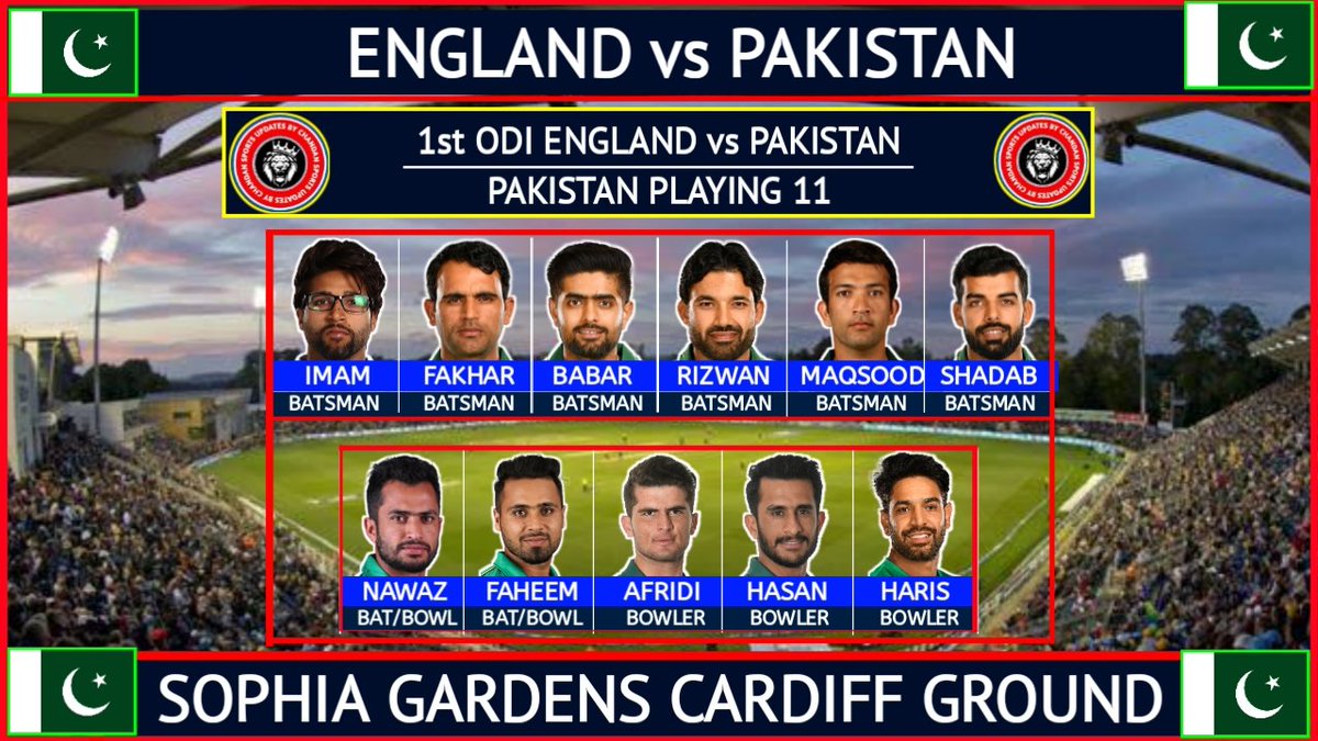 techindia251995's tweet photo. Pakistan Vs England 1st ODI Predicted PLAYING 11 #PAKvENG #ENGvsPAK #pakvsengodi https://t.co/RubyAmBZJe