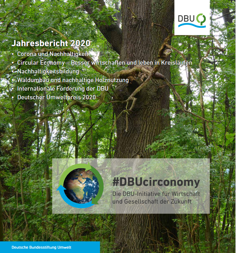 umweltstiftung's tweet photo. Rückblick mit Weitblick: Im DBU-Jahresbericht erfahrt ihr, was unsere Fördertätigkeit 2020 bewegt hat, darunter die Initiative „Corona &amp; Nachhaltigkeit“, Circular Economy als nachhaltige Transformation von Wirtschaft &amp; Gesellschaft, Waldumbau u.v.m.: https://t.co/Ip0SZrL0QQ