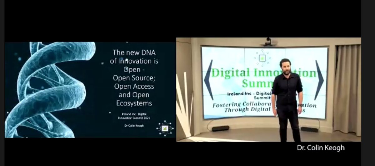 The new DNA of Innovation is Open- Open Source, Open Access and Open Ecosystems! Delighted to share lessons learned with the Ireland Inc Digital Innovation Summit today. 
#IIDIS21 #innovation