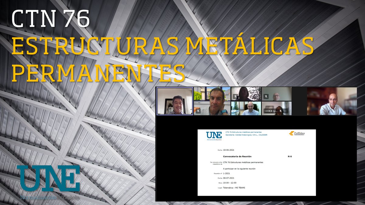NormasUNE's tweet photo. Reunión anual del #CTN76, secretariado por #Calsider, en la que se ha discutido entre otros temas sobre el proyecto de norma europea sobre Reglas de Categoría de Producto para estructuras metálicas y el nuevo Código Estructural para estructuras de hormigón y acero. https://t.co/qsIuxAGNvM