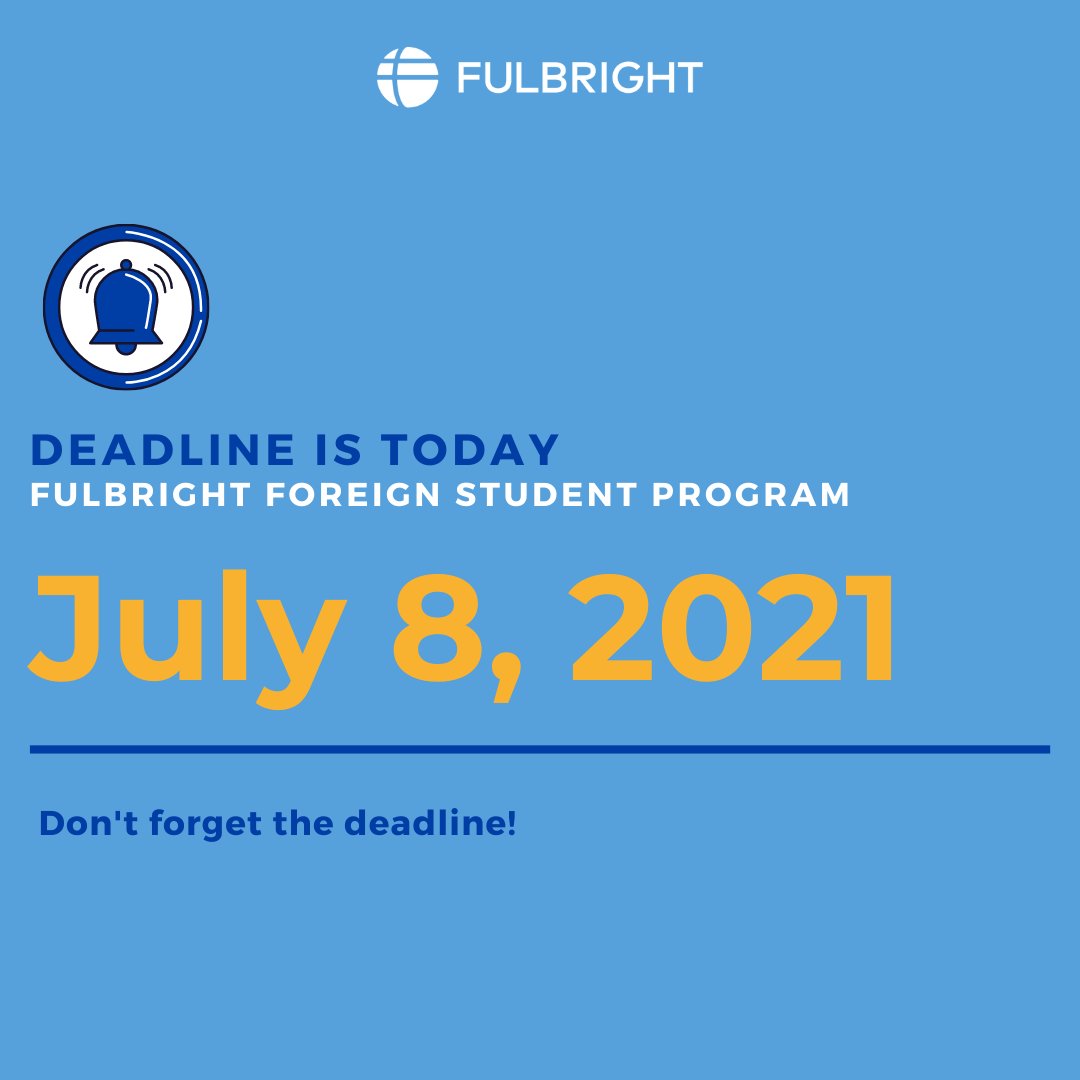 AMIDEASTuae's tweet photo. The Fulbright Foreign Student Program deadline is TODAY July 8, 2021.
Become a Fulbrighter and don't forget to submit your application!
#Fulbright #EducationalProgram #StudyinTheUS #AMIDEASTUAE #AMIDEASTHQ #MastersDegree #USAinUAE #UAEEducation #ExchangePrograms #USA https://t.co/NJunxapAM0