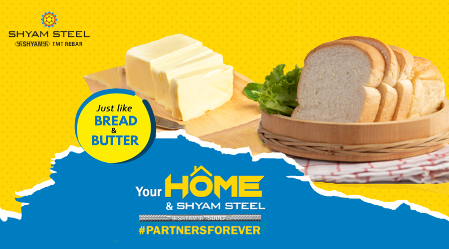 shyamsteel's tweet photo. A slice of toast & butter is a classic favorite breakfast in every household! They’re truly #PartnersForever.
#ShyamSteel #flexiSTRONG TMT Bar is the perfect partner for the construction of your dream home as its properties of strength & flexibility will keep your home strong. https://t.co/RJ4ArckBKl