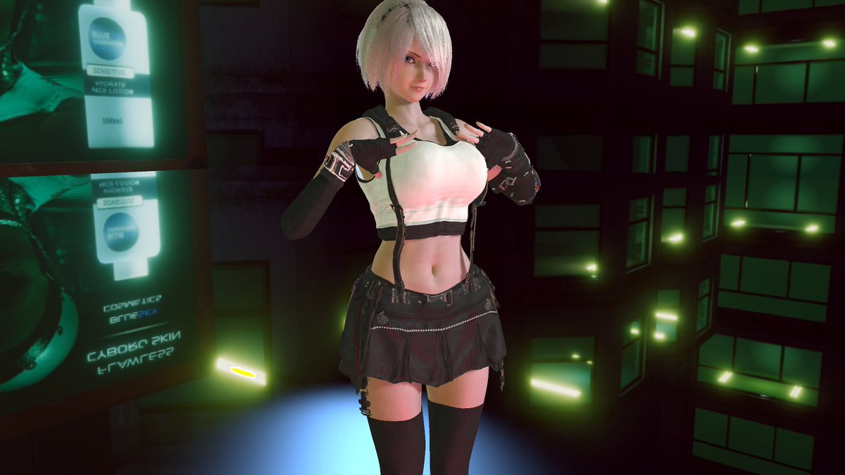SkyrimVN's tweet photo. 2B cosplaying as Tifa https://t.co/uMP8Z0xCNL
