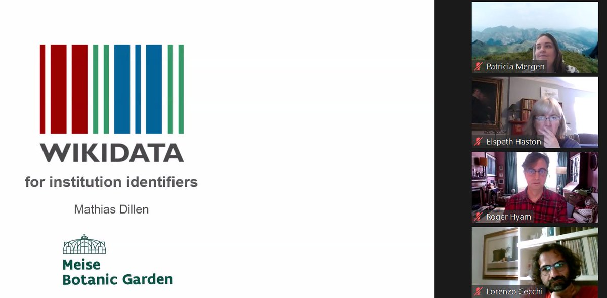 Time to talk about Wikidata for institution identifiers in <a href="/DiSSCoEU/">DiSSCo</a>'s "Micro-changes" workshop. <a href="/DiSSCoPrepare/">DiSSCo Prepare</a> <a href="/SynthesysEU/">SYNTHESYS</a> <a href="/eurotaxonomy/">CETAF</a> <a href="/MobiliseAction/">MOBILISE</a> #Wikipedia <a href="/tdwg/">TDWG</a>