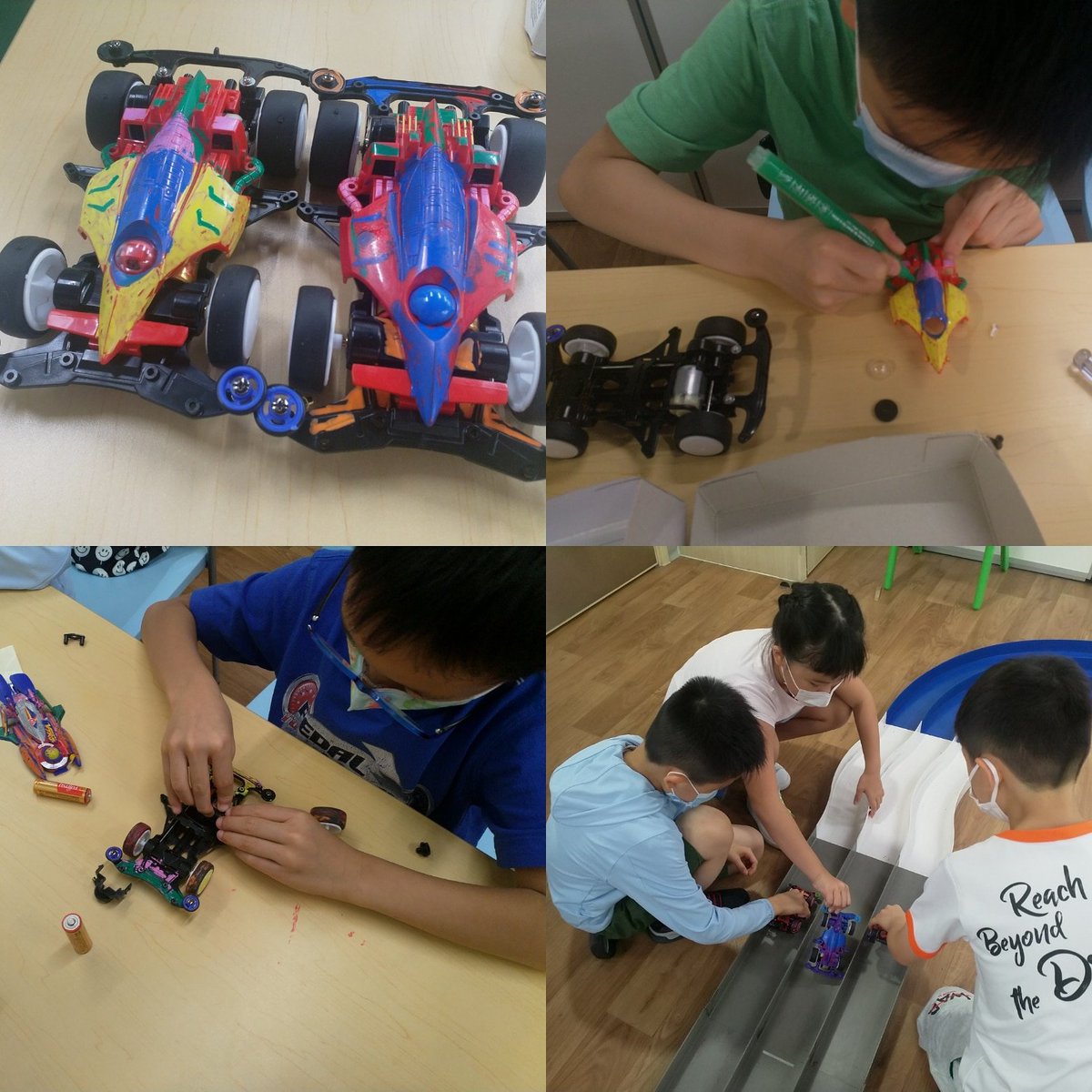 Mini4wdHK's tweet photo. Beginner class done

#mini4wd #electric #tamiya #ミニ四駆 #HongKong #summer #fun https://t.co/BvnYMfFfQP