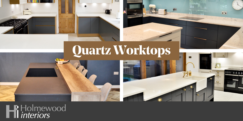 Quartz kitchen surfaces are a very easy to clean, low maintenance surface that is very hard to scratch. Quartz has a very low porosity which makes it very difficult to stain and extremely hygienic.
#HolmewoodInteriors #KitchenDesign #QuartzWorktop