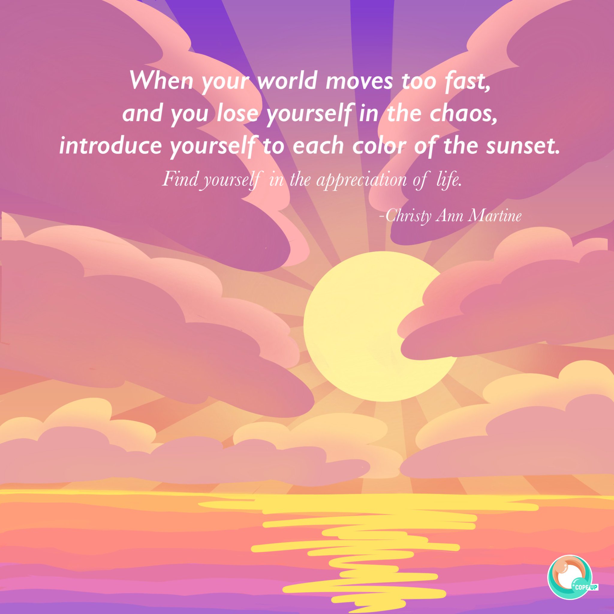 COPE UP on Twitter ""When your world moves too fast and you lose
