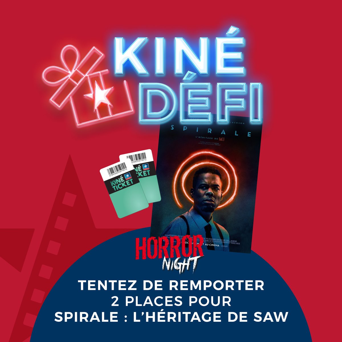 Kinepolis_FR's tweet photo. ✨ CONCOURS ✨

Remportez vos places pour l'Horror Night | #SPIRALE : L'HÉRITAGE DE #SAW en avant-première ce vendredi à 20h30 dans votre #Kinepolis !

Pour jouer :
👉 ❤️ + RT,
👉 indiquer en comm' la ville de votre Kinepolis.

Bonne chance 🍀 https://t.co/tDKlsG1TX8