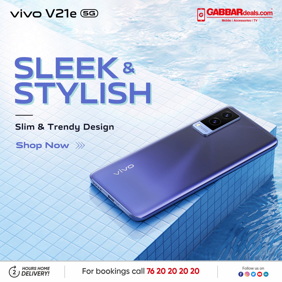 GabbarDeals's tweet image. Are you ready for a Super night selfie with a Vivo V21e5G smartphone? 📱

Available in a trending 3D design, experience lightning-fast data connection with the power of 5G! 

Book your favorite Vivo smartphone at @GabbarDeals right away!! 
#Vivo #vivoIndia #vivoV21e5G