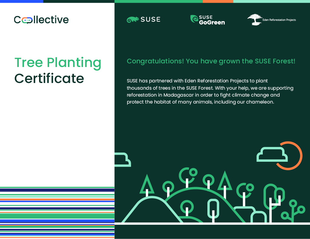 kimi_tri's tweet photo. #SUSE has planted a tree in my honor through Eden Reforestation Projects. 🌳Check out the work they are doing. https://t.co/4XnSRqgU8D https://t.co/cmBXttBj09
