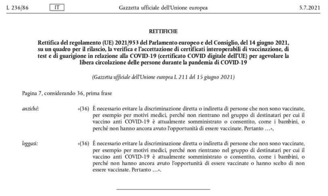 ClaudioBorghi's tweet photo. Intanto una volta scoperti con il sorcio in bocca è arrivata la rettifica di traduzione italiana del regolamento UE. Adesso non ci sono più scuse. BASTA DISTURBARE CHI LEGITTIMAMENTE SCEGLIE DI NON VACCINARSI, facciamo tutta l'informazione possibile ma basta parlare di obblighi https://t.co/cyuqriIYK0