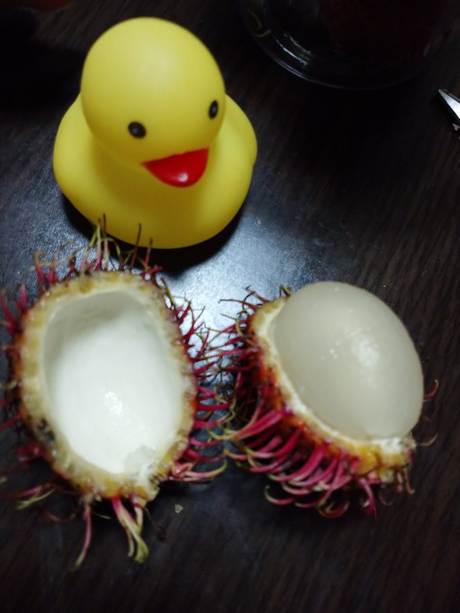 ট ইট র ここあ あの ランブータン はじめて実物を見ました 食べました ライチににてるけど 私はライチより食べやすい 見た目はちょっとグロいけどね