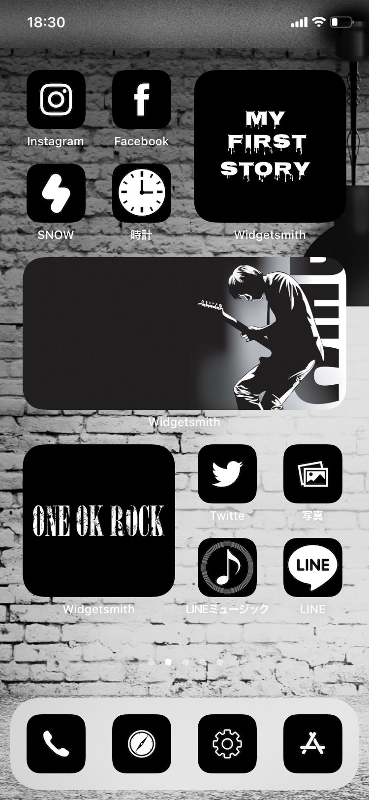 おきた いい感じに出来たww 明日はもう1ホーム作ろ ホーム画面 Iphone T Co Fh1fhlp0im Twitter