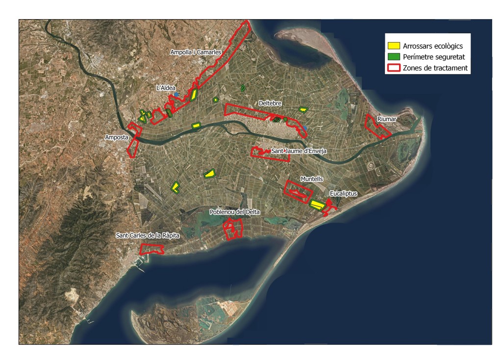 TRACTAMENT CONTRA LES LARVES DELS MOSQUITS GENERATS ALS ARROSSARS PERIMETRALS ALS NUCLIS HABITATS DEL DELTA DE L’EBRE camarles.cat/tractament-con…