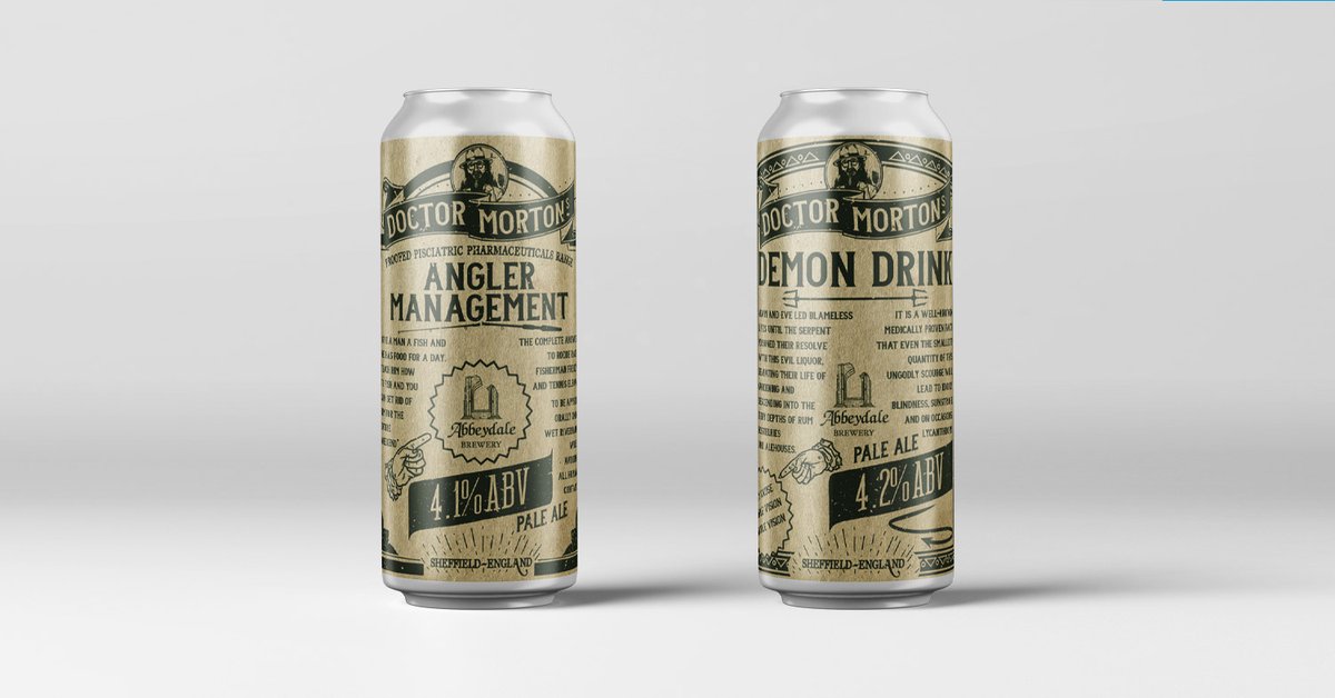 springyardshop's tweet photo. These worryingly quaffable brews from @AbbeydaleBeers are part of their 'Dr Morton' range. 'Angler Management' is a classic pale (not for small fry) and 'Demon Drink' is a golden beer with aromas of berry fruit.
—
Both available without prescription at https://t.co/r70LsIqt4j https://t.co/1n6W9Sry2J