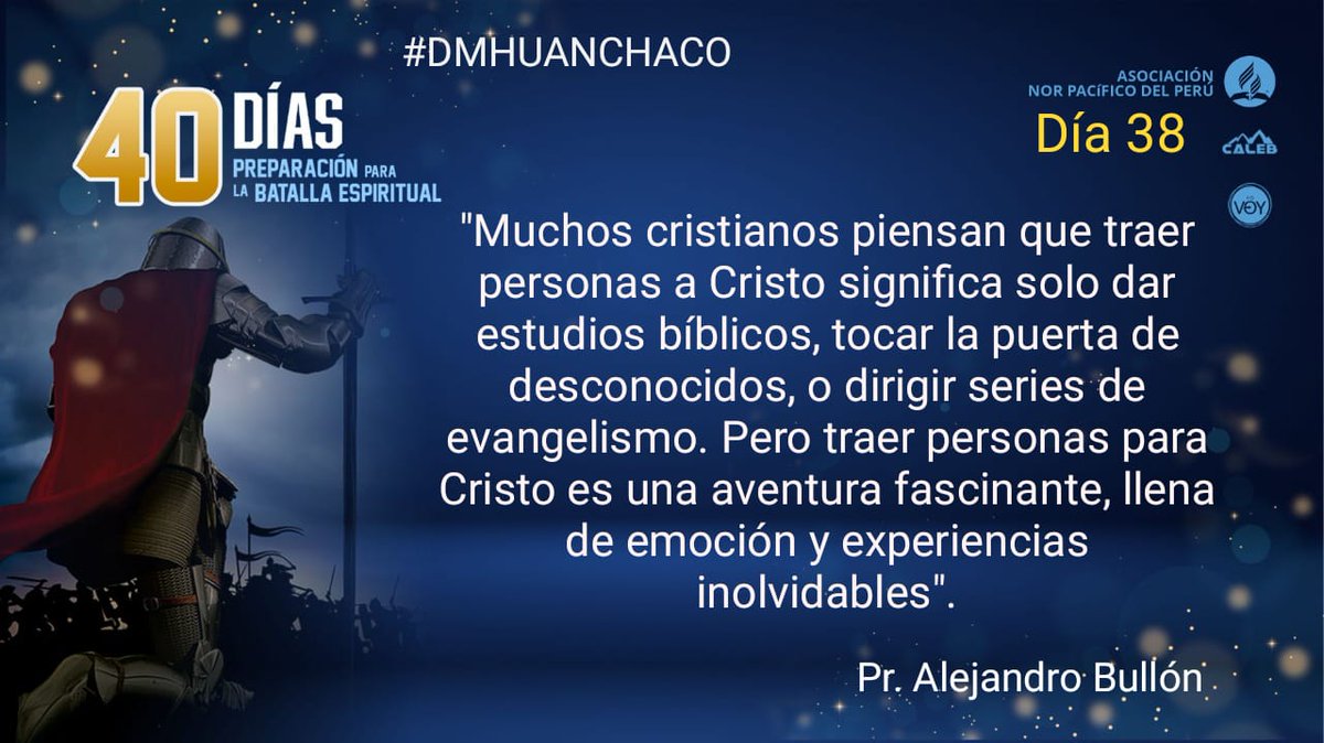 Llevar personas a Jesús no es difícil #ANoP #UPN #LaArmaduraDeDios #JornadaDe40Dias <a href="/Faby_Magallanes/">Fabiola Magallanes</a> <a href="/A_LittleSunShy/">Sollange Brenis</a> <a href="/PatrickBM1/">Patrick BM</a>