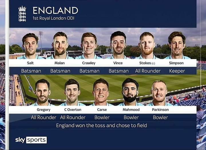 CricFLcom's tweet photo. Toss Update: England Won The Toss &amp; Elected To Bowl First

#ENGvPAK https://t.co/KrPuWeYLea