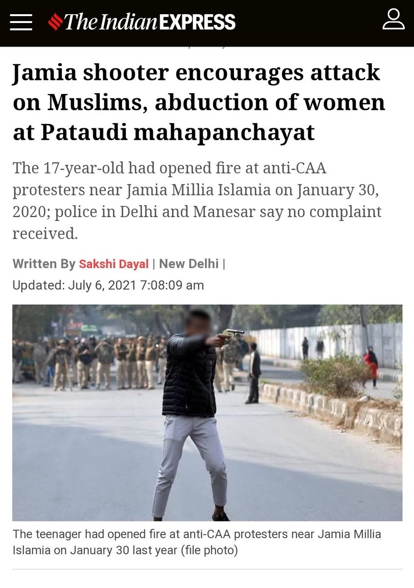 HasibaAmin's tweet photo. He is a dangerous man and must be arrested. Remember what Godse did, right? His supporters proudly call him 'godse 2.0'. @police_haryana @gurgaonpolice @DelhiPolice
#ArrestRambhaktGopal https://t.co/cAVD8GOg85