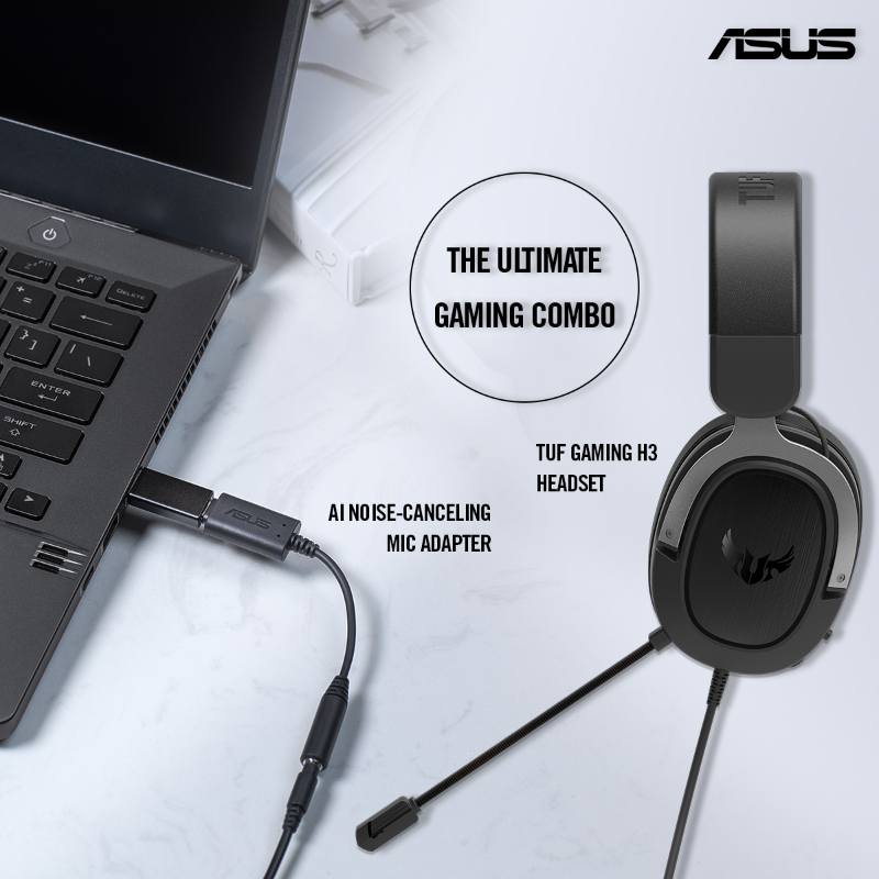 ASUSIndia's tweet photo. #ASUS AI Noise-Cancelling MIC Adapter paring with TUF Gaming H3 headset delivers unmatched crystal-clear voice communication and gaming audio, eliminates background noise and electromagnetic interference - giving you noise-free audio. #AiMic
Discover: https://t.co/Zuttxbri0n