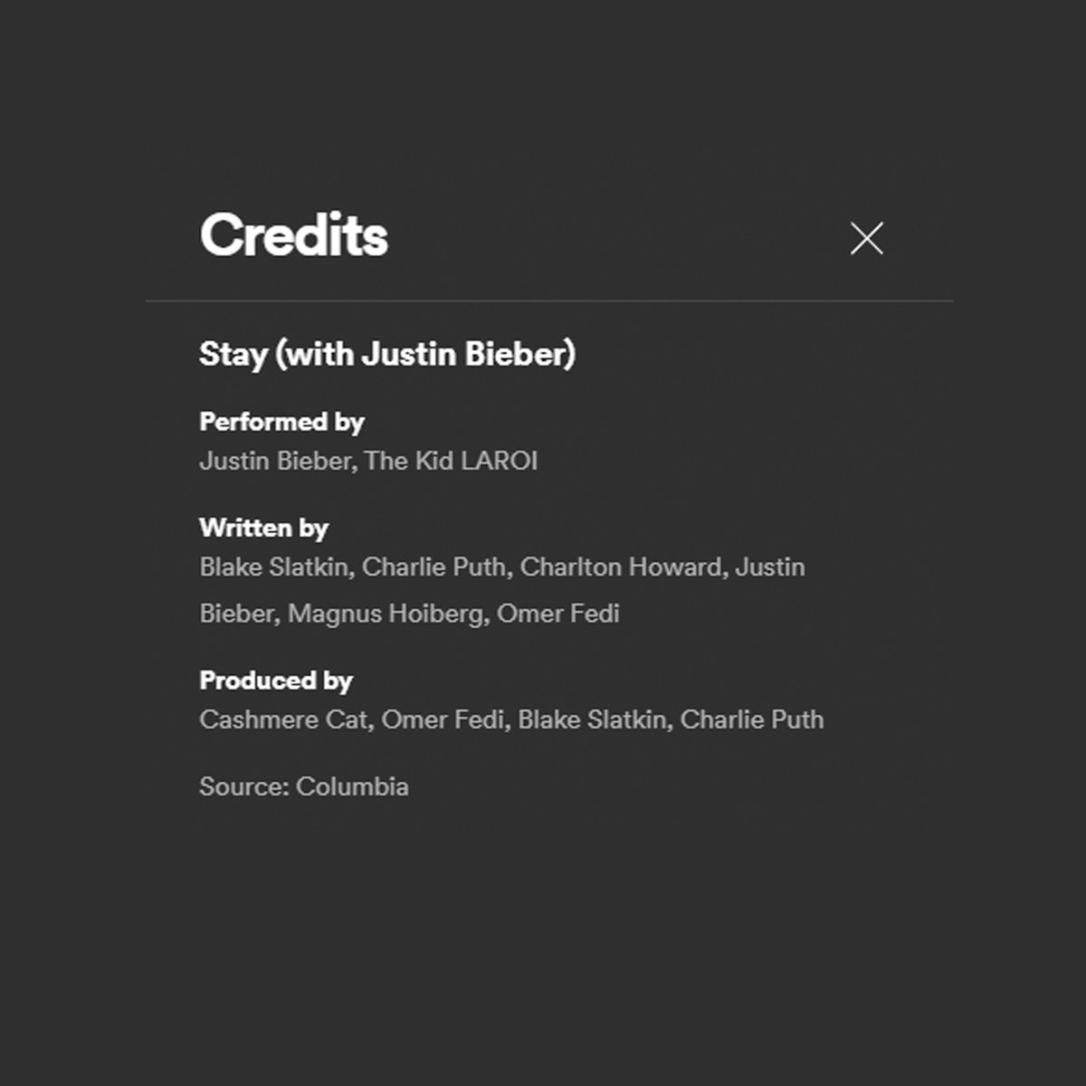 CharlieOnChart's tweet image. Charlie Puth was part of the production and writing of “Stay”, the new single by @thekidlaroi &amp;amp; @justinbieber.

— The song will be available on streaming services at midnight.