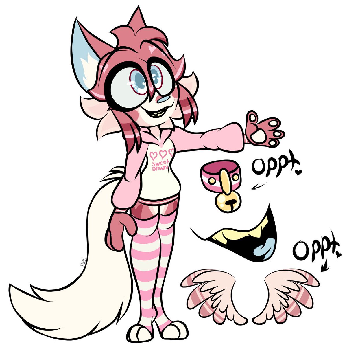 _KenDoe_'s tweet photo. a few oc refs for some sonas/mascots of mine (bunny girl belongs to my bf @sevothoney )
Ocs in order (top to bottom)
Maskie (He/They It) (Sona)
Valentino (He/Him) (Comfort Sona)
Tokyo (He/They) (Mascot)
Bella (My bf's mascot)
#characterreferences #digitalart #OC #Fursona https://t.co/zemyKeb720