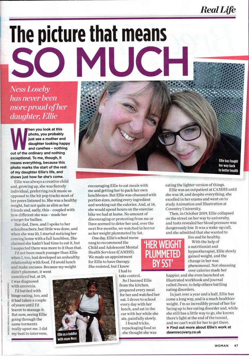Hook News (@hooknewspress) on Twitter photo Mum & daughter Ness & Ellie Noseby spoke to us about their battles with #eatingdisorders for this piece in Woman magazine. 
#anorexia #anorexiarecovery Mum & daughter Ness & Ellie Noseby spoke to us about their battles with #eatingdisorders for this piece in Woman magazine. 
#anorexia #anorexiarecovery