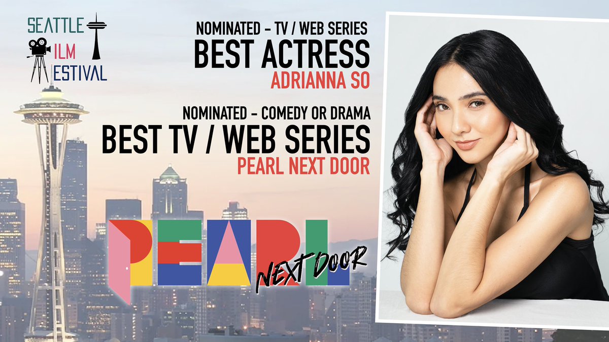 Congratulations BEST ACTRESS nominee <a href="/adriannaso_/">Adrianna So</a> and BEST TV / WEB SERIES nominee Pearl Next Door at the Seattle Film Festival! You make us all very proud!