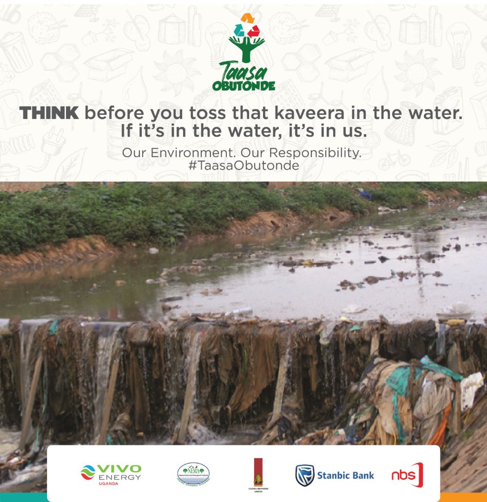 taasaobutonde's tweet photo. Are you properly disposing of that used kaveera or plastic bottle? Start today for a better tomorrow! #TaasaObutonde #PlasticFreeJuly https://t.co/Rgb6qLrR4z