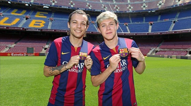 LT_throwback's tweet image. 📌 Today (8th July) in 2014 Louis went to Camp Nou in Barcelona with Niall!