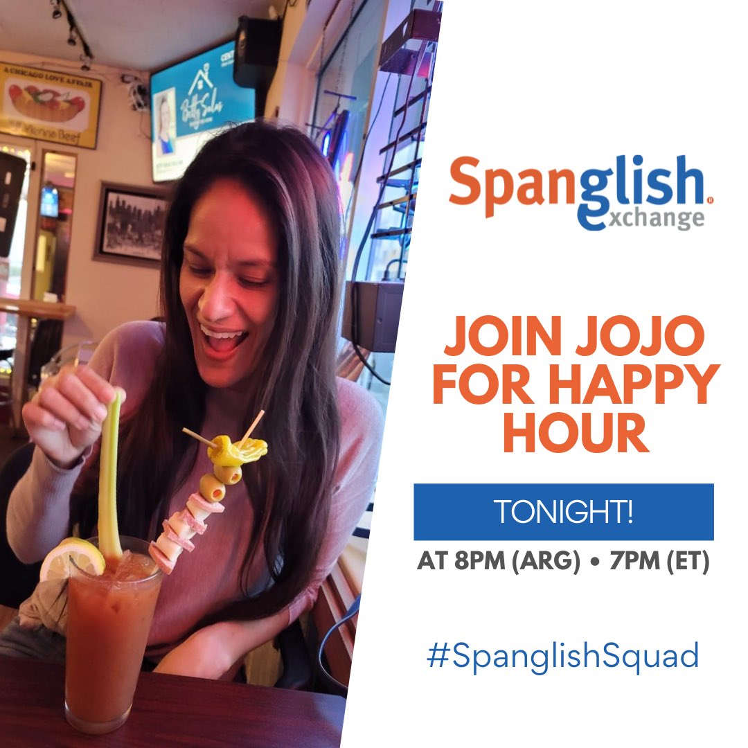 spanglishBA's tweet photo. #thursdayvibes join JoJo en Spanglish Virtual hoy!

Spanglish Virtual, free bilingual English/Spanish events!   

Tag a friend who should attend Spanglish bilingual events!   

Check event schedule and RSVP: https://t.co/KuknfCBfW8 https://t.co/NfvRqHg1pi