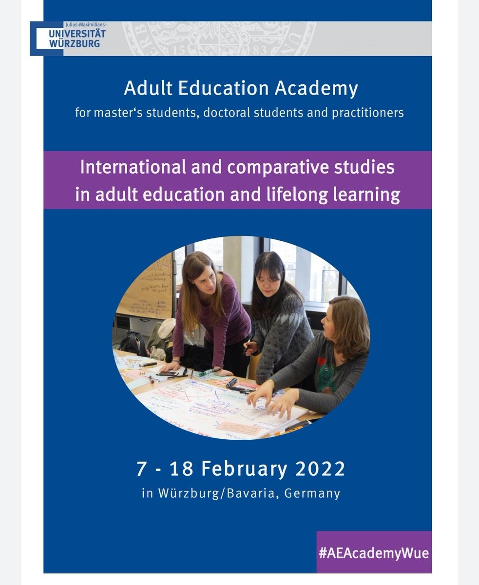 The programme of the #AEAcademyWue 2022 has just been uploaded! 🎊🎊🎉🎉 Click here for more information:
go.uniwue.de/802uy

#adultedu #lifelonglearning #Adultlearning