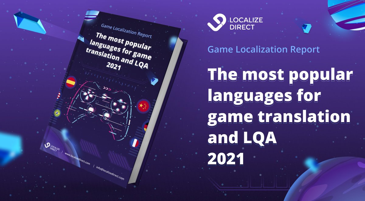 2021 game localization report is out! 🎉
You will learn 💡
✔️ Top 20 trending localization languages among game developers.
✔️ 10 most frequently ordered LQA languages 
✔️ Most common problems with localized games 
Click here to download the full report 👉 bit.ly/3xq25d2
