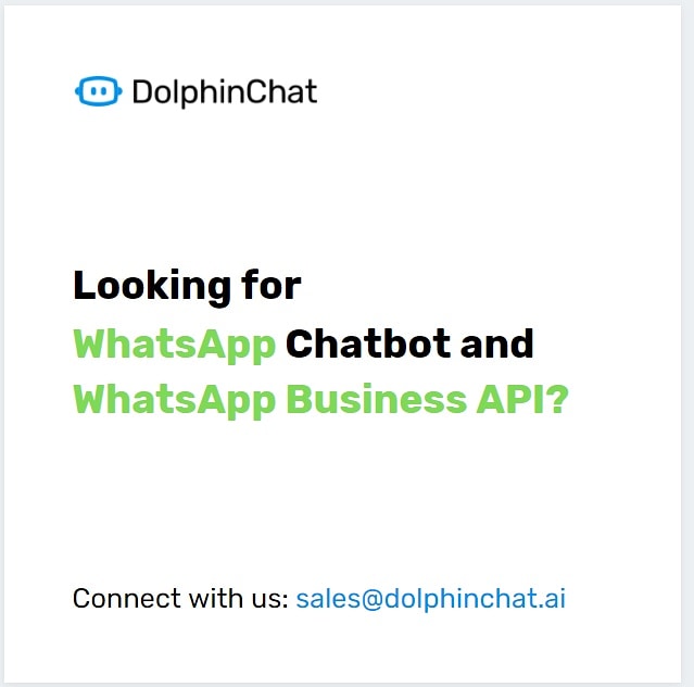 DolphinChatBot's tweet photo. With Over 2.5 Billion Users around the globe, WhatsApp is the most popular messaging App. Your customers are on WhatsApp, where are you? 

Get your WhatsAppChatbot now
Get in touch with us:- sales@dolphinchat.ai

#whatsapp #whatsappbusiness #messaging #chatbots #ecommerce #paymen https://t.co/RRarJzsEIY