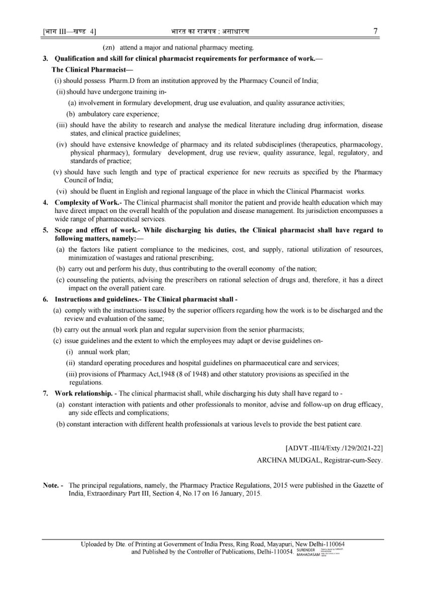 shivanadhishiva's tweet photo. We request govt to implement Pharmacy Practice Regulations (PPR) 2015, Amendments 2021 #Clinicalpharmacist #DrugInformationPharmacist #chiefPharmacistposition for better Healthcare system
#PPR2015 #PharmDEmpowerment
@KTRTRS @TelanganaCMO @ysjagan @PMOIndia @narendramodi https://t.co/fEmtn1DrBv