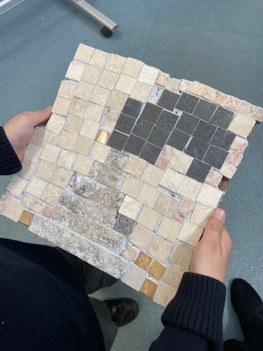 MBP_Humanities's tweet photo. Year 3 have finished grouting their beautiful mosaics today and they are looking absolutely brilliant! Some have shown Mt Vesuvius, whilst others have shown animals or Roman weaponry. @Habsmonmouth @MonBoysPrep #Pompeii #Mosaic #Year3 #TheRomans https://t.co/axe4f66bsf