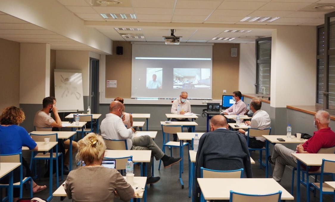 OSCEinAlbania's tweet photo. Lecturers of #TiranaUniversity's #Journalism &amp; Communication Department met this week with colleagues from the School of Journalism and Communication in Marseille @ejcam_amu. The visit was part of #MediaInFocus project implemented by @OSCEinAlbania with @EUinAlbania funds. https://t.co/k6i0UK2Esq