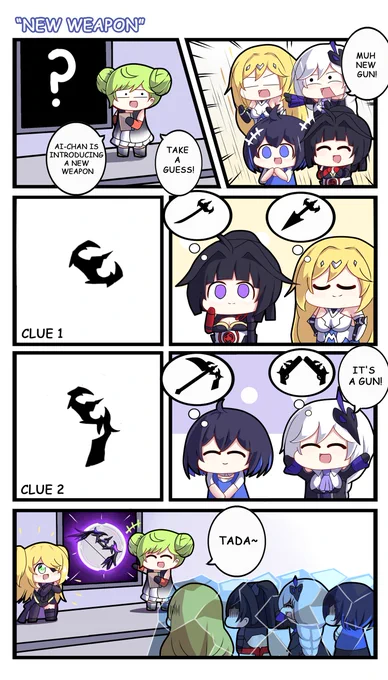 Ai-chan: "I never said the new weapon is meant for you!"

Kudos to Captain @MarinLiekuriva for the amazing work! 