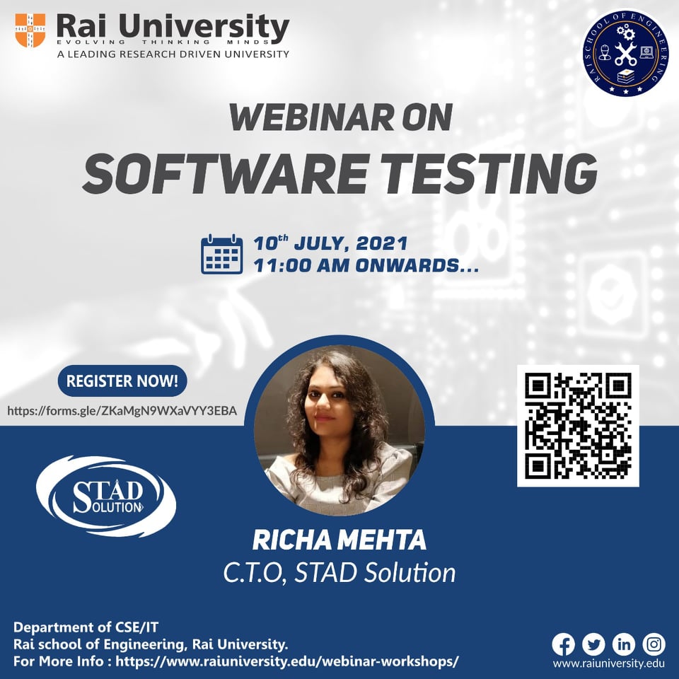 STAD_Solution's tweet image. Free Registration Link -lnkd.in/eP-x2f8
#softwaretesting #testing #webinar #career #engineering #students #jobs #fresher #pune #pune #bangalore #qa #jobsearch #ahmedabad #STADsolution #raiuniversity