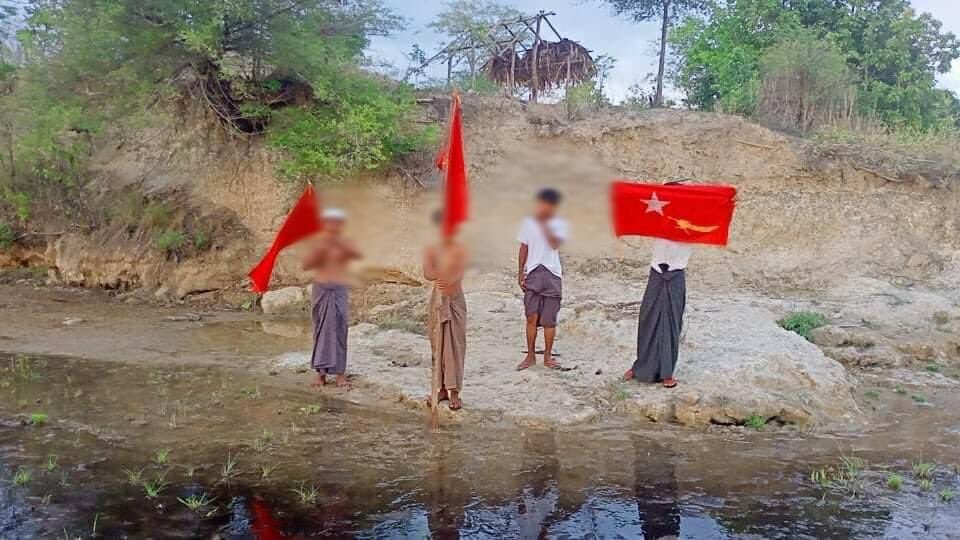 SpringBago's tweet photo. Guerrilla Protest in #NatMauk tsp on July 8. 

#WhatsHappeningInMyanmar
#July8Coup https://t.co/L3MtfpUhbZ
