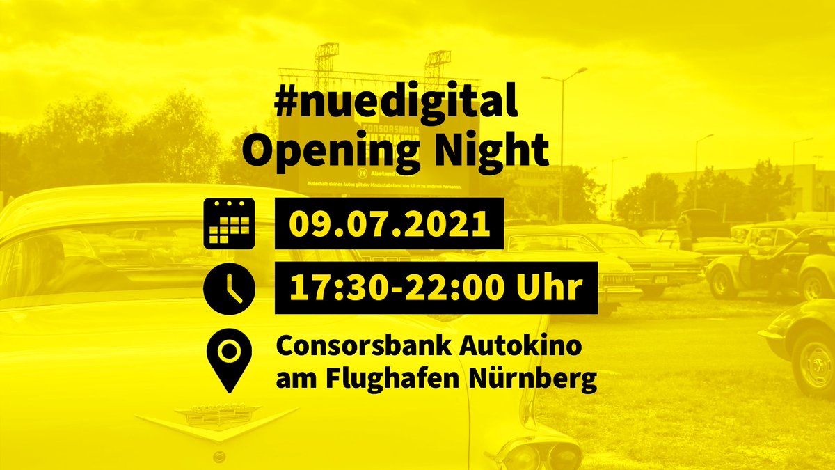 nuedigital's tweet photo. Freu dich auf unsere Opening Night der etwas anderen Art! 🤩 Du willst bei der #nuedigital Opening Night live vor Ort im Autokino dabei sein, anstatt von zuhause zuzuschauen? Dann trag dich hier in die Liste ein: https://t.co/2yYwVkIbun https://t.co/yG3C1u0icM
