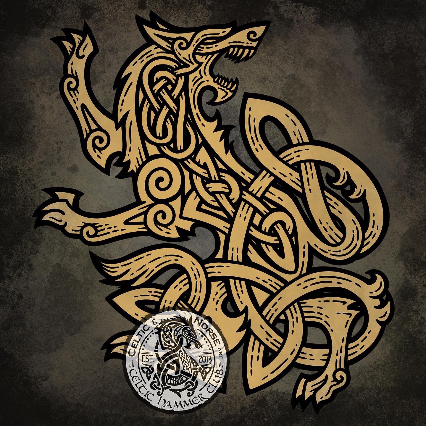 Norse Knotwork Wolf