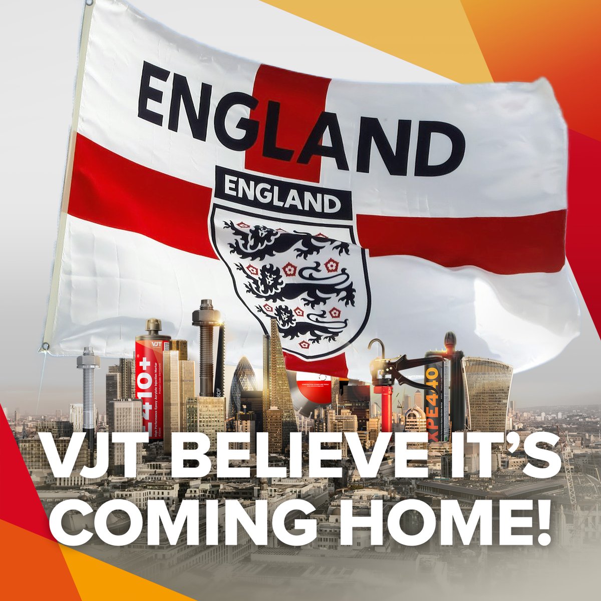 At VJT we believe it's coming home!!

#weareVJT #technicalfixings #construction #ItsComingHome