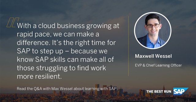 shailendarreddy's tweet image. .@SAPNews Interviews CLO Max on the new #SAP learning experience + how it helps learners across the entire #SAPecosystem learn, grow +succeed in digital skills of the future. Lowering access barriers to learning through affordable offerings. #SAPTraining bit.ly/3hPMa14