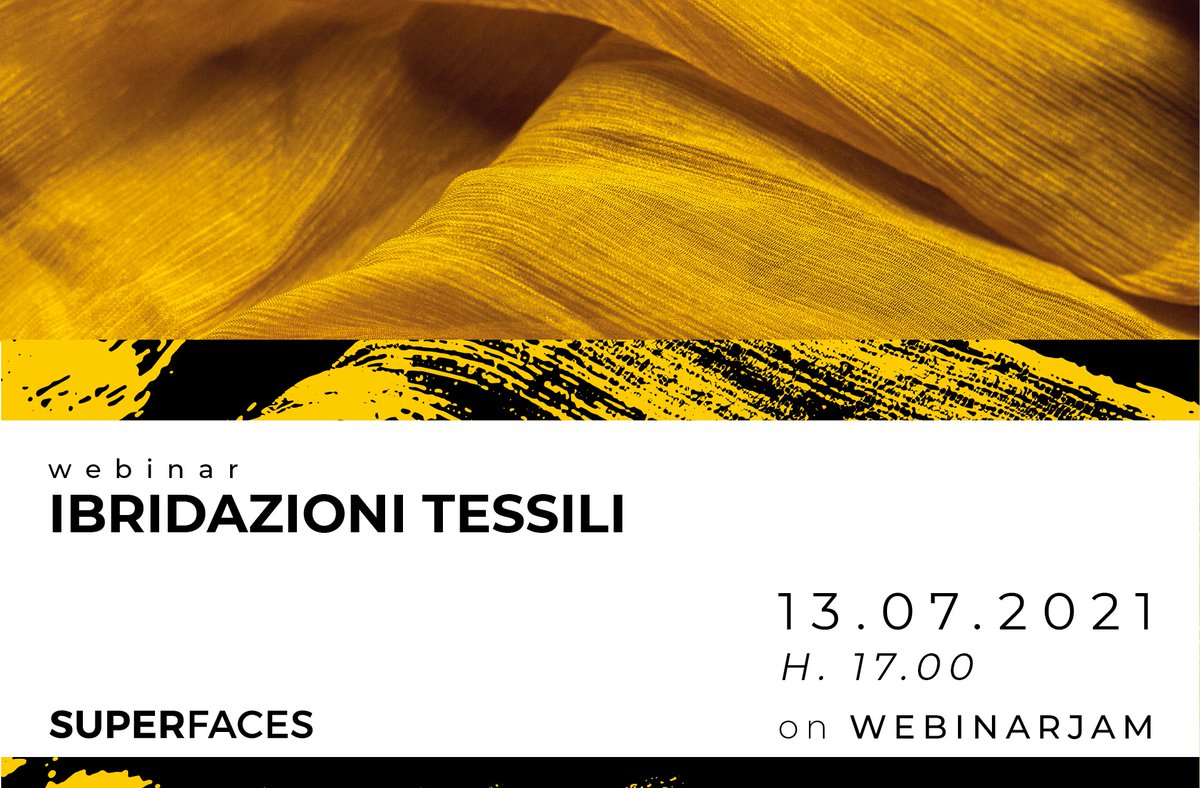 Assoarchitetti's tweet photo. 📌IBRIDAZIONI TESSILI

 "Alchimie Webinar": un ciclo di eventi rivolti ad architetti e ingegneri, curati da Giulio Ceppi, in occasione della prima edizione della Fiera Superfaces.

Il terzo appuntamento sarà martedì 13 luglio 2021 alle ore 17.00.🗓

👉 https://t.co/13roKNKT0a https://t.co/t4zd3bHYL8
