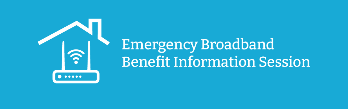 NCBroadband's tweet photo. Join us and the State Library of NC at 1:30 p.m. tomorrow for an information session about the Emergency #Broadband Benefit Program. Attendees will receive an overview of the program as well as learn who is eligible and how to sign up. To register, visit https://t.co/jP2tnz04d9 https://t.co/sf3aaonXls