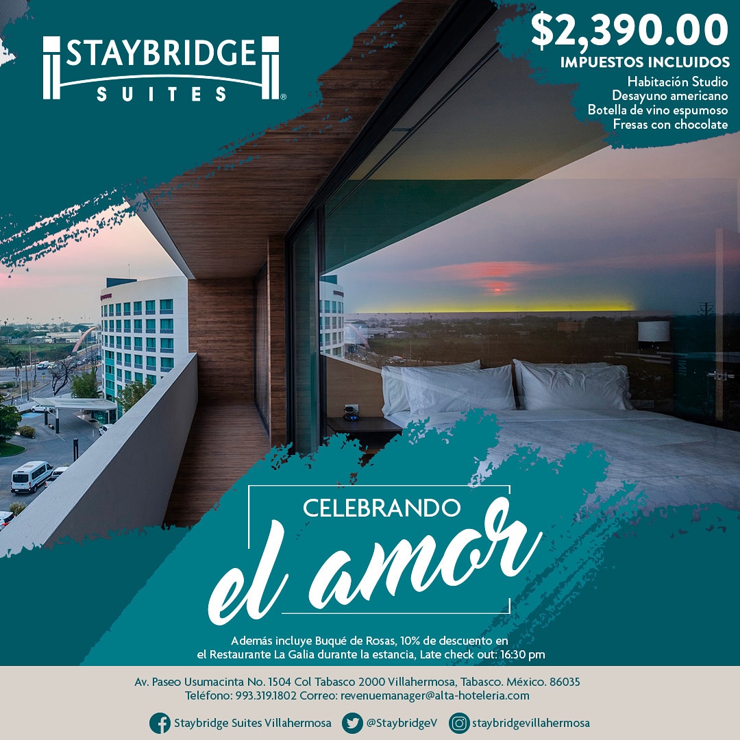 StaybridgeV's tweet image. 𝑨𝒎𝒂𝒏𝒆𝒄𝒆𝒓 𝒆𝒏 𝒆𝒍 𝒎𝒆𝒋𝒐𝒓 𝒉𝒐𝒕𝒆𝒍 𝒅𝒆 𝑽𝒊𝒍𝒍𝒂𝒉𝒆𝒓𝒎𝒐𝒔𝒂 𝒂 𝒍𝒂𝒅𝒐 𝒅𝒆𝒍 𝒂𝒎𝒐𝒓 𝒅𝒆 𝒕𝒖 𝒗𝒊𝒅𝒂 𝒆𝒔 𝒑𝒐𝒔𝒊𝒃𝒍𝒆 𝒄𝒐𝒏...#Staybridge
Habitación Jr. Suite, desayuno asistido o buffet, botella de vino espumoso &amp;amp; tabla de quesos
📞(993) 319 1800