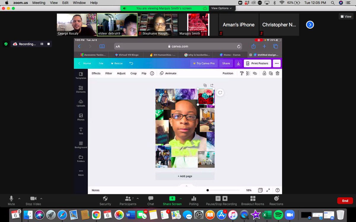 stemkidschamp's tweet photo. Our @HEAFNYC Graphic Design Class are doing wonders! We started with an Objection Improv Game Debate. We then watched our Activist Star: Teen Art Activist, Yamil, Milwaukee, Wisconsin! We finally began sharing our creativity on @canva! 

#CSForSocialJustice #stemkidsnyc https://t.co/RydgqBNv0o