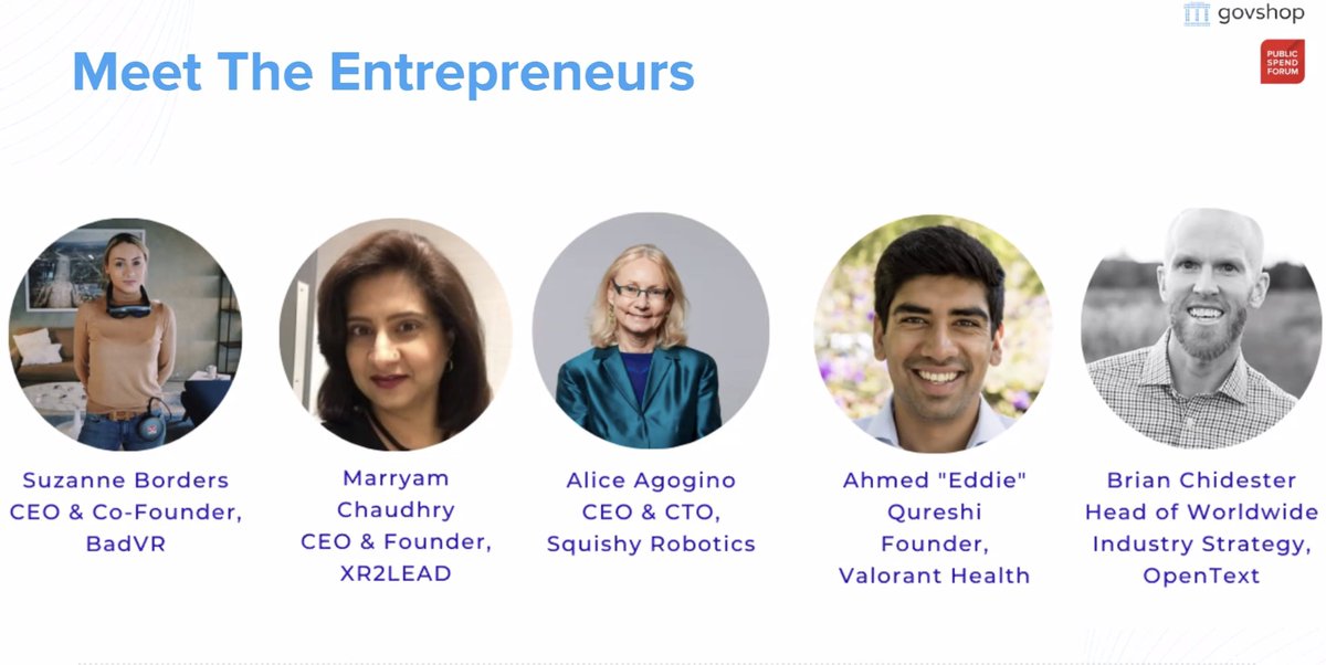BadVR_Inc's tweet image. The Emerging Tech and Innovation Showcase is happening! 👩‍💻 Watch our Co-founder and CEO, Suzie Borders pitch the BadVR vision live on Zoom - NOW! 🚀🌎

@GovShop @PSpendForum  #govshop #pitch #techpitch #BadVR #livepitch
